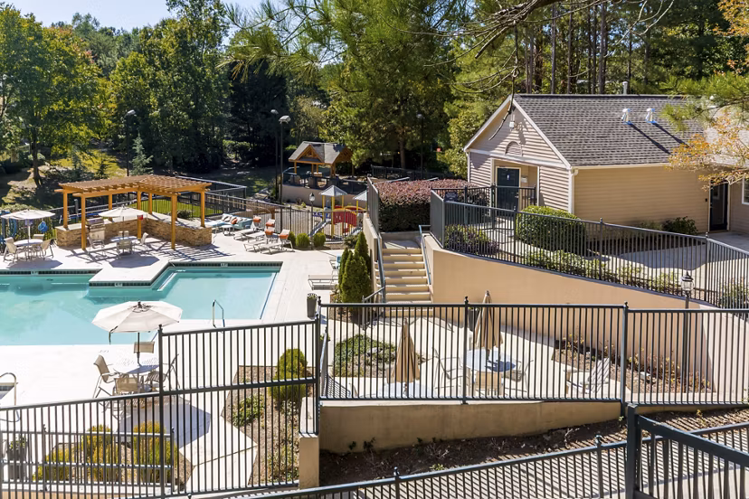 Scenic woodland view from Avana Woods luxury apartments balcony