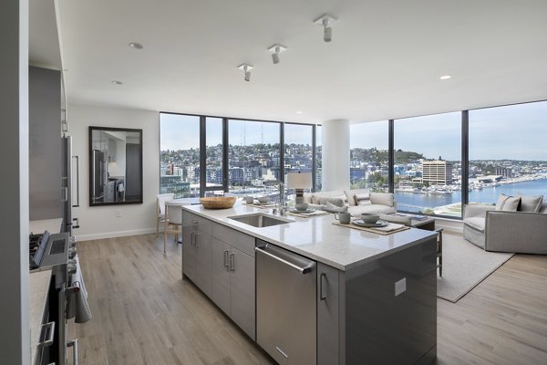 kitchen at Helm Apartments