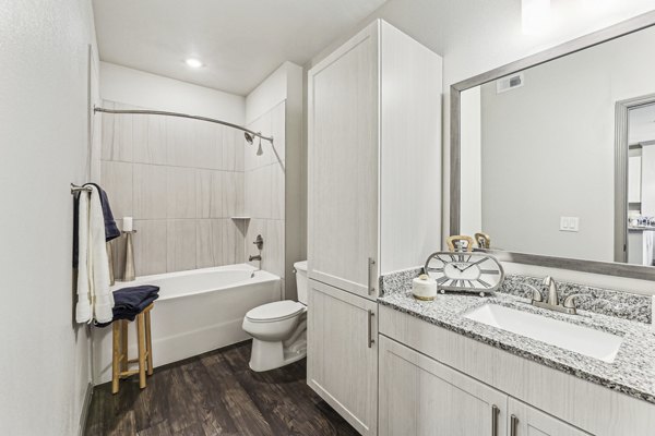 bathroom at Caliza Apartments