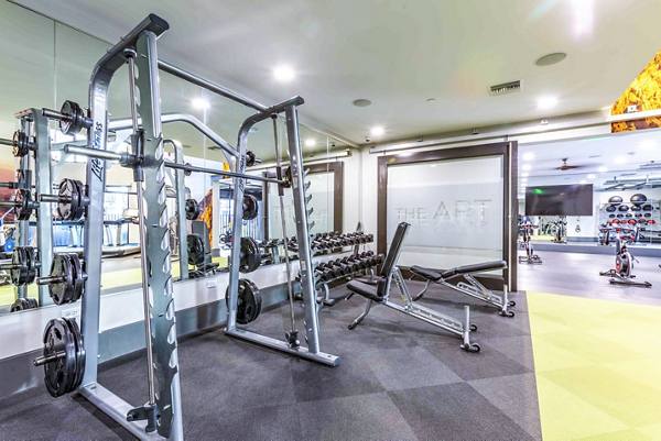 fitness center at Crescent Highland Apartments                                                           