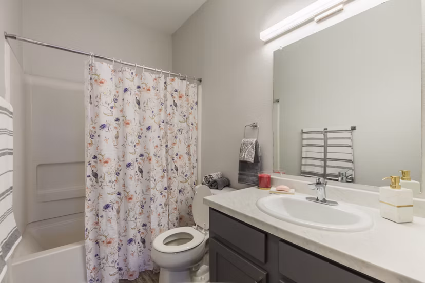 Modern bathroom with elegant fixtures at Circ Apartments