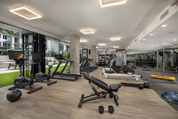 fitness center at Trademark Apartments