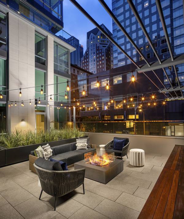 fire pit at Park Fifth Tower Apartments