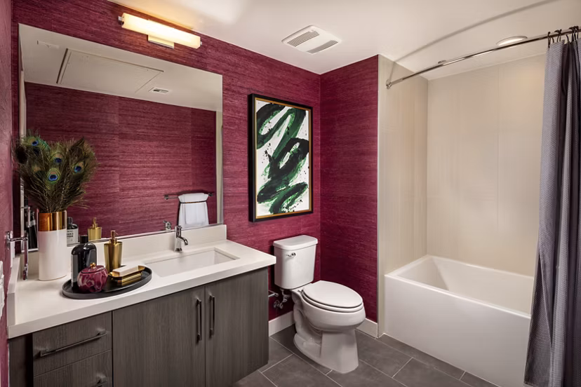 bedroom at The Weddington Apartments