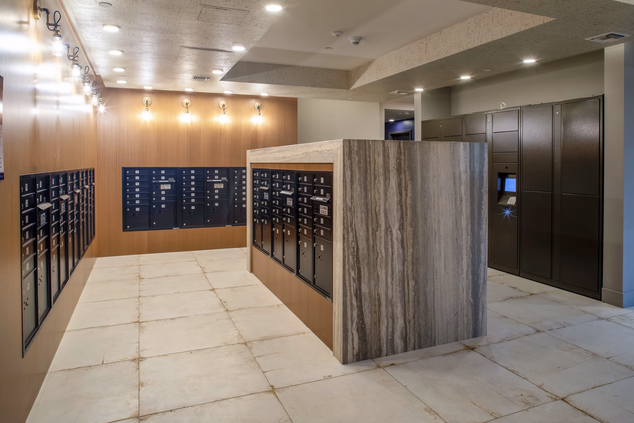 mail room at DASH Downers Grove Apartments
