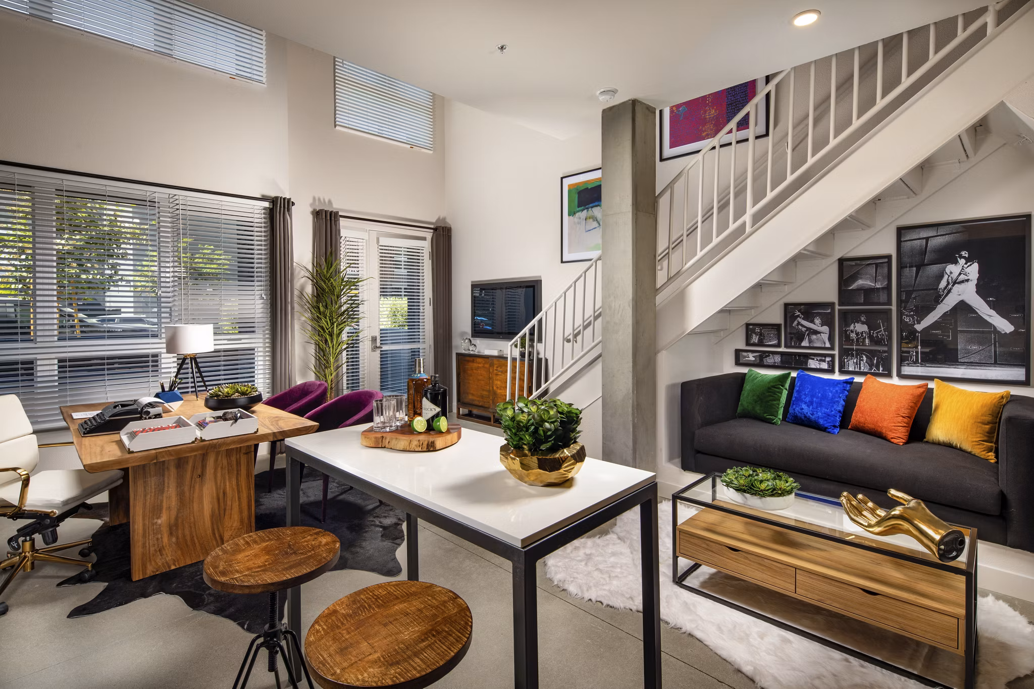 living room at The Weddington Apartments