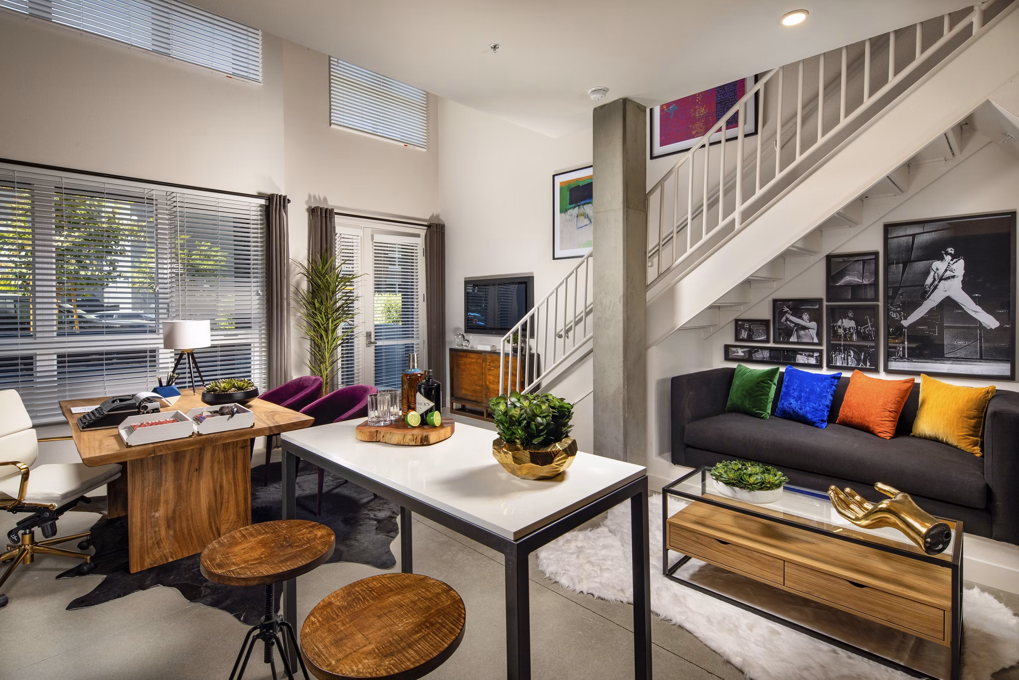 living room at The Weddington Apartments