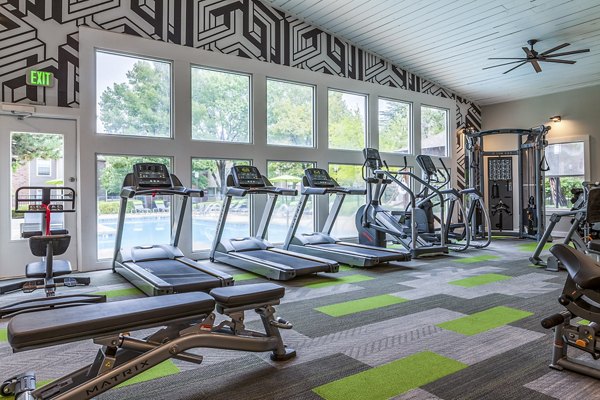 Well-equipped fitness center at Spring Park Apartments, offering state-of-the-art exercise equipment for residents