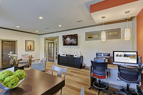 Brisa at Shadowlake: Scenic courtyard view with lush landscaping and walking paths for a serene living experience