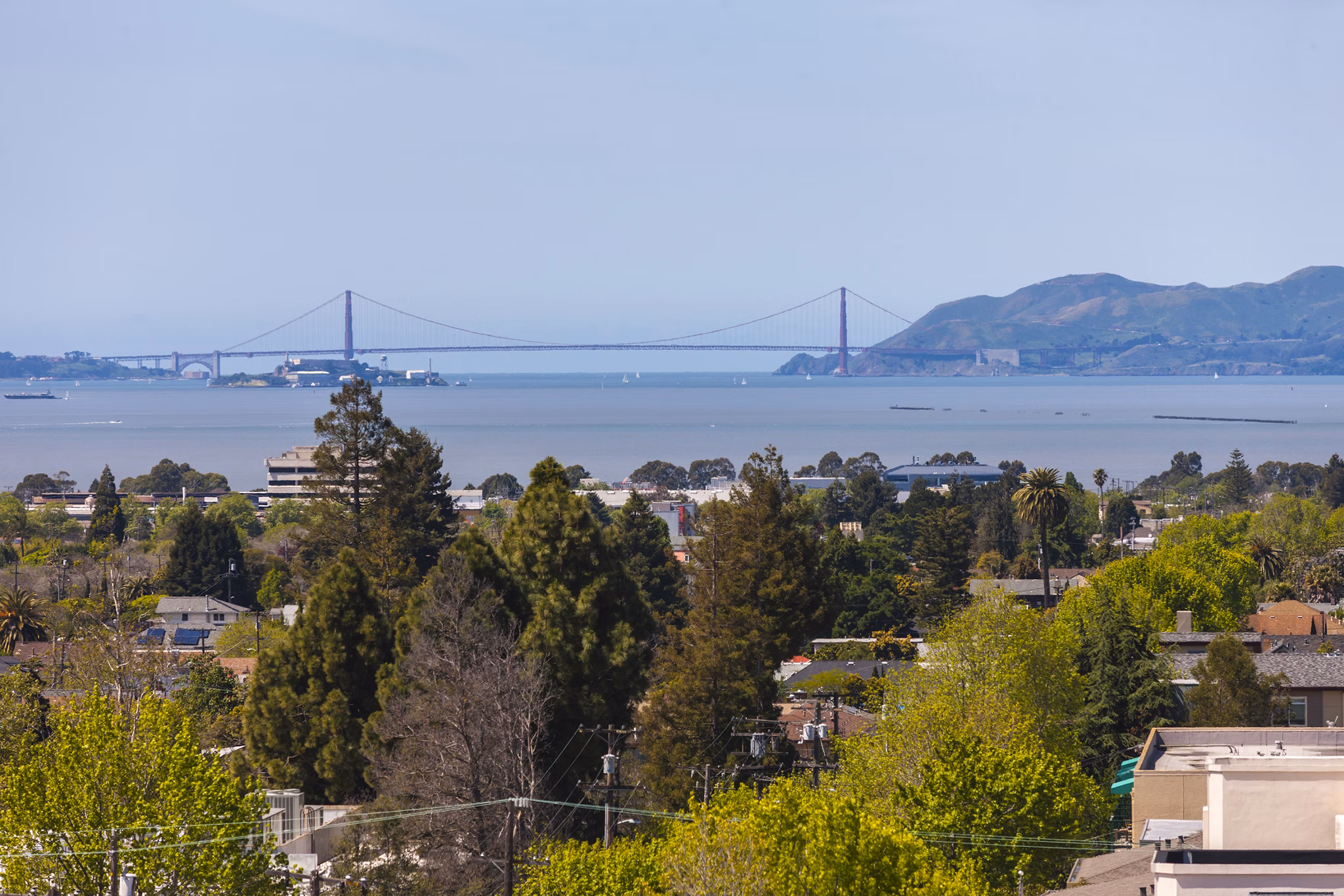 Scenic view from rooftop terrace at The Dwight luxury apartments