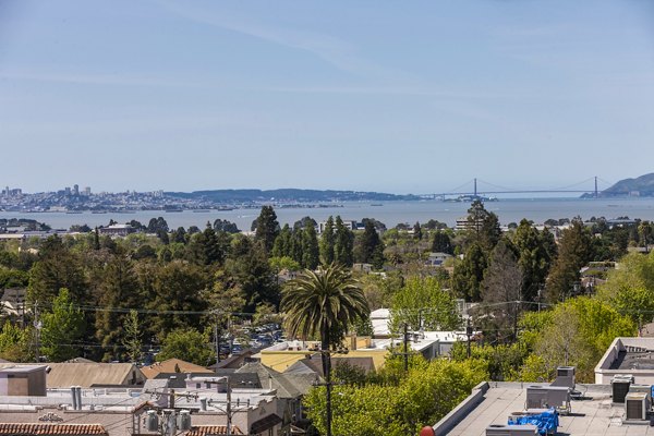 Cityscape view from luxury high-rise apartments at The Dwight
