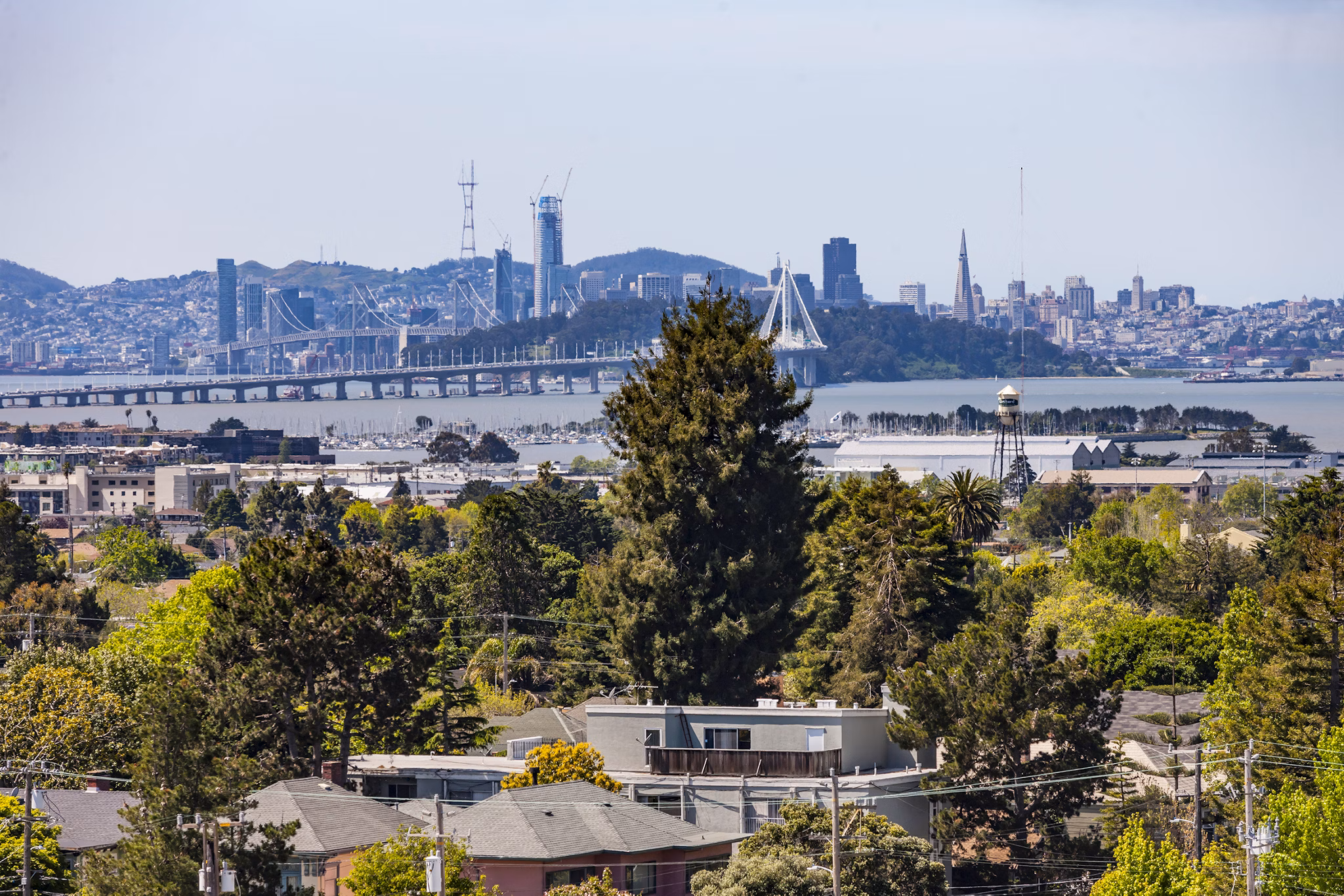 Stunning cityscape view from The Dwight luxury apartments, highlighting modern urban living