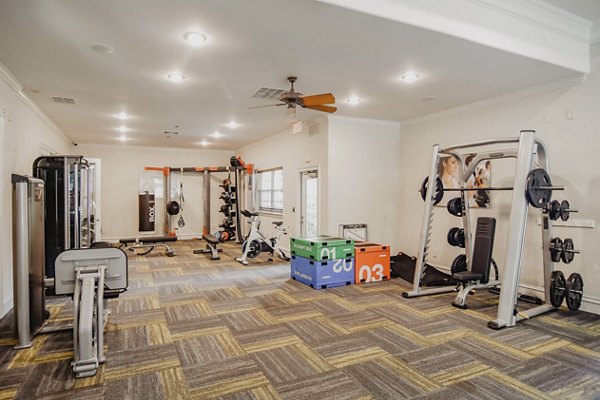 Fitness center with advanced equipment at Finley at Fairfax Corner apartments