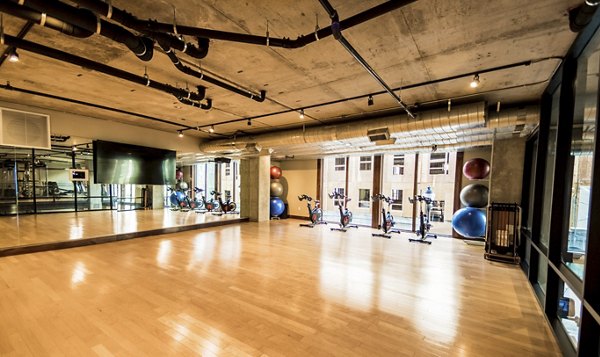 yoga/spin studio at Hardware Village Apartments