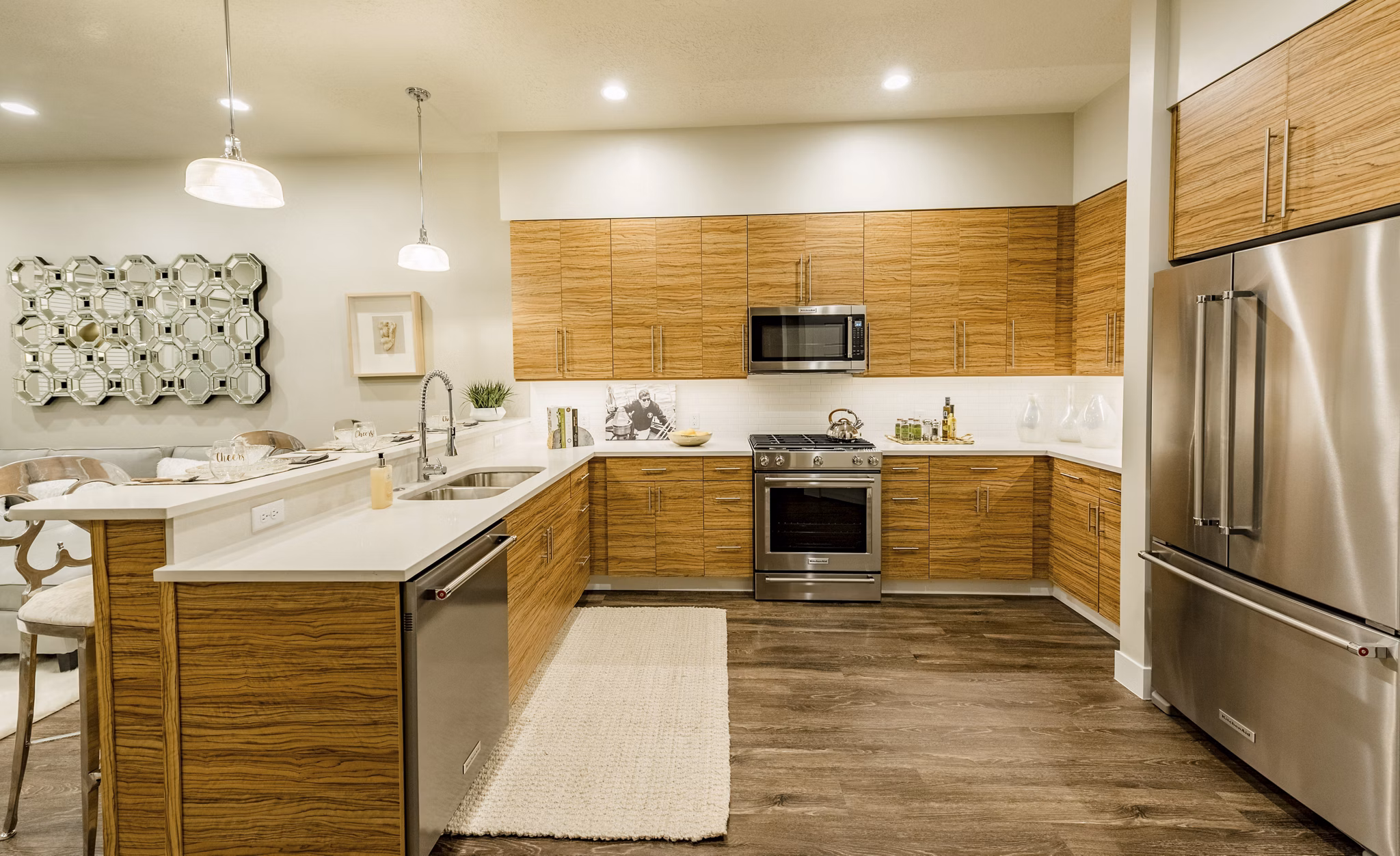 kitchen at Hardware Village Apartments