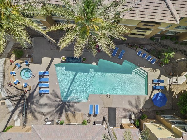 Resort-style swimming pool at Monterra Apartments, providing luxury outdoor relaxation spaces for residents