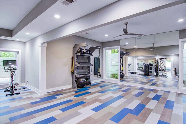 fitness center at The Prato at Midtown Apartments