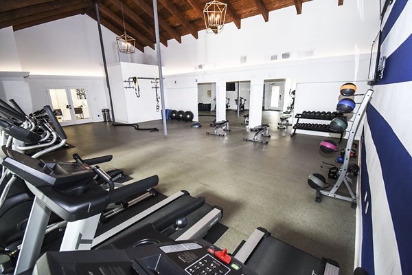 fitness center at Waterloo Flats Apartments