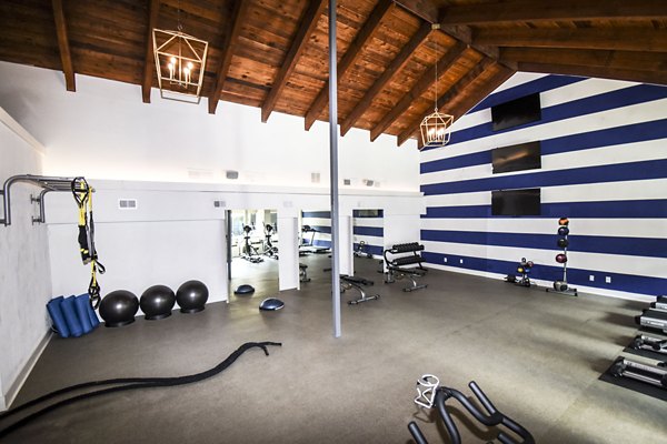 fitness center at Waterloo Flats Apartments