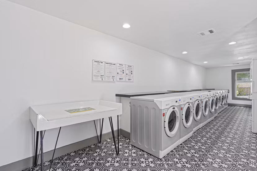 laundry facility at Waterloo Flats Apartments