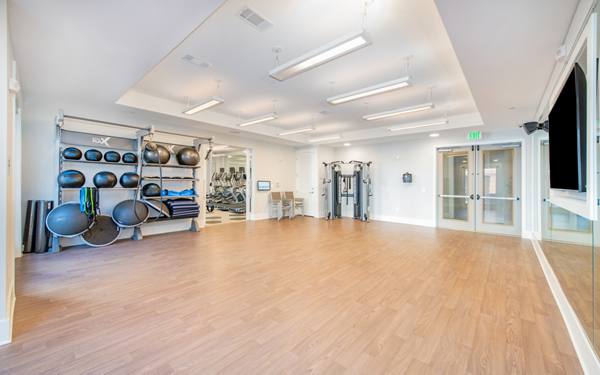 fitness center at Overture Centennial Apartments