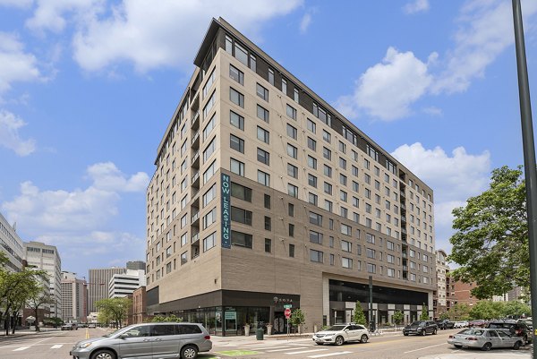 SOVA Apartments: Sleek of upscale residential building in vibrant urban setting