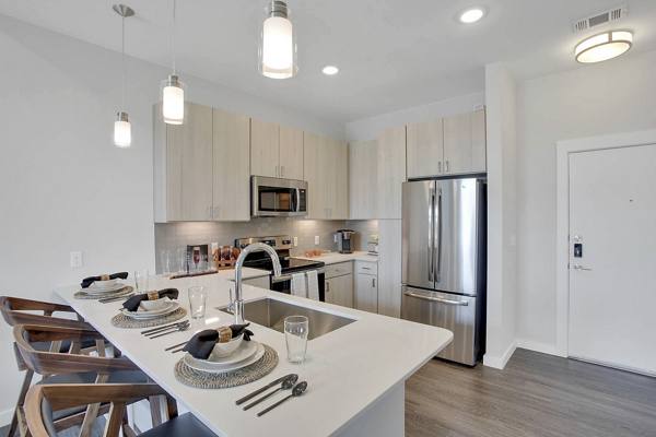 kitchen at Overture 9th + CO Apartments