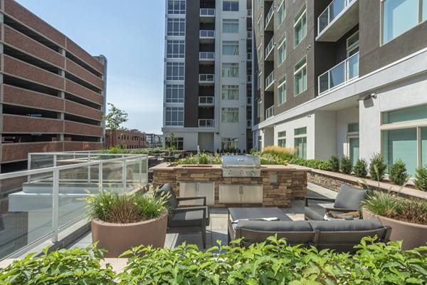grill area at Overture 9th + CO Apartments