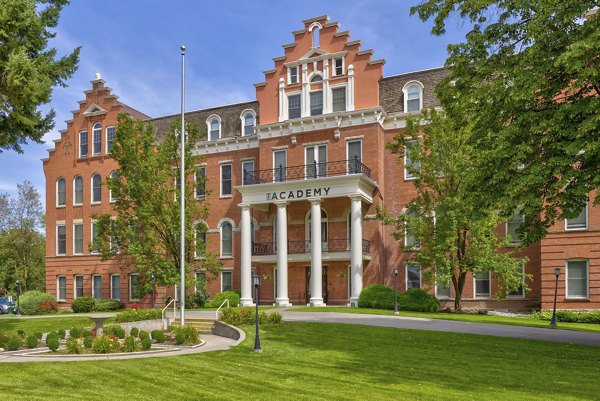 building/exterior at The Academy Apartments