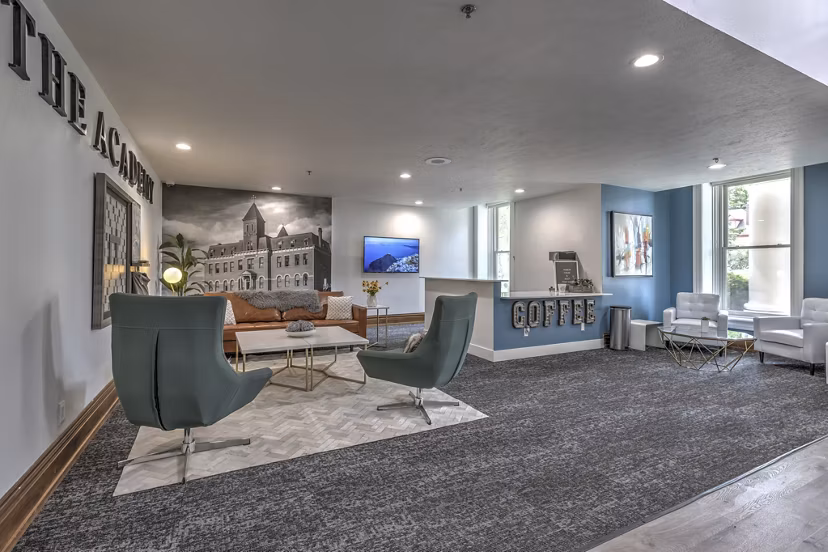 clubhouse at The Academy Apartments