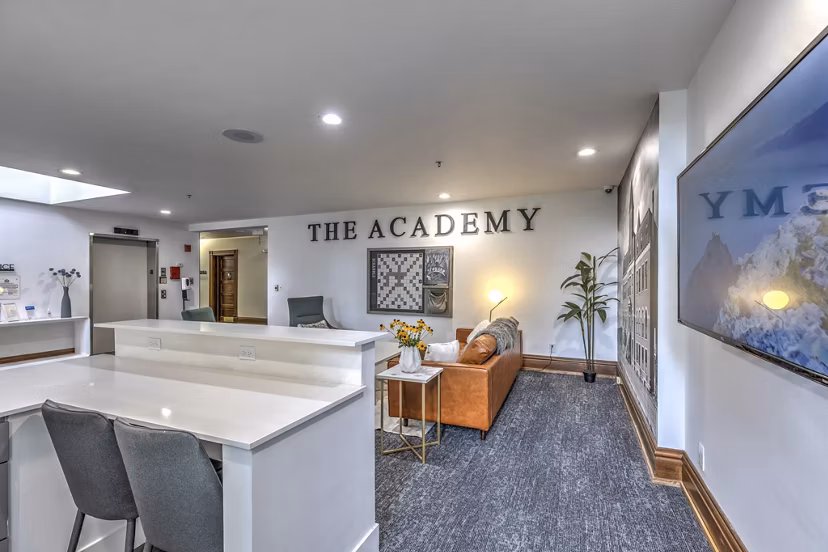 clubhouse at The Academy Apartments