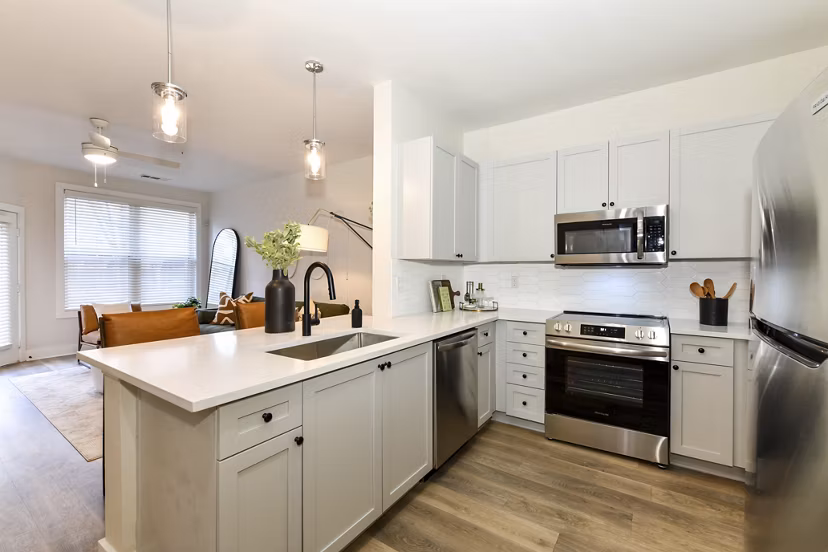kitchen at Avana on Main Apartments 