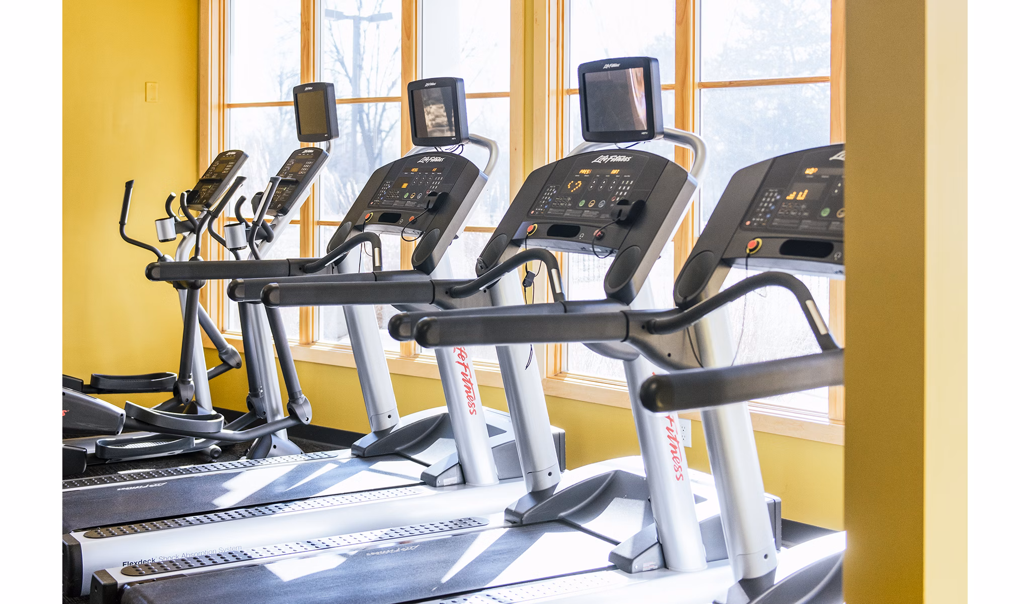 State-of-the-art fitness center with modern equipment at Avana Southview Apartments