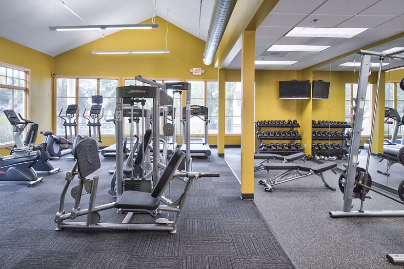 State-of-the-art fitness center with modern equipment at Avana Southview Apartments