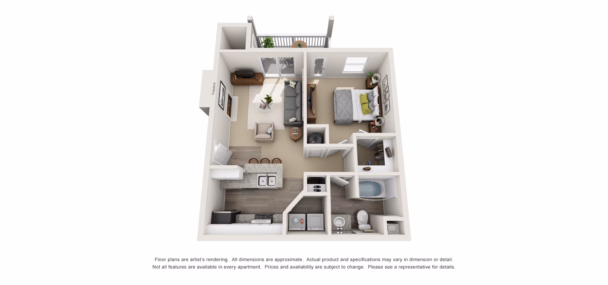 AR floor plan at Autumn Woods Apartments