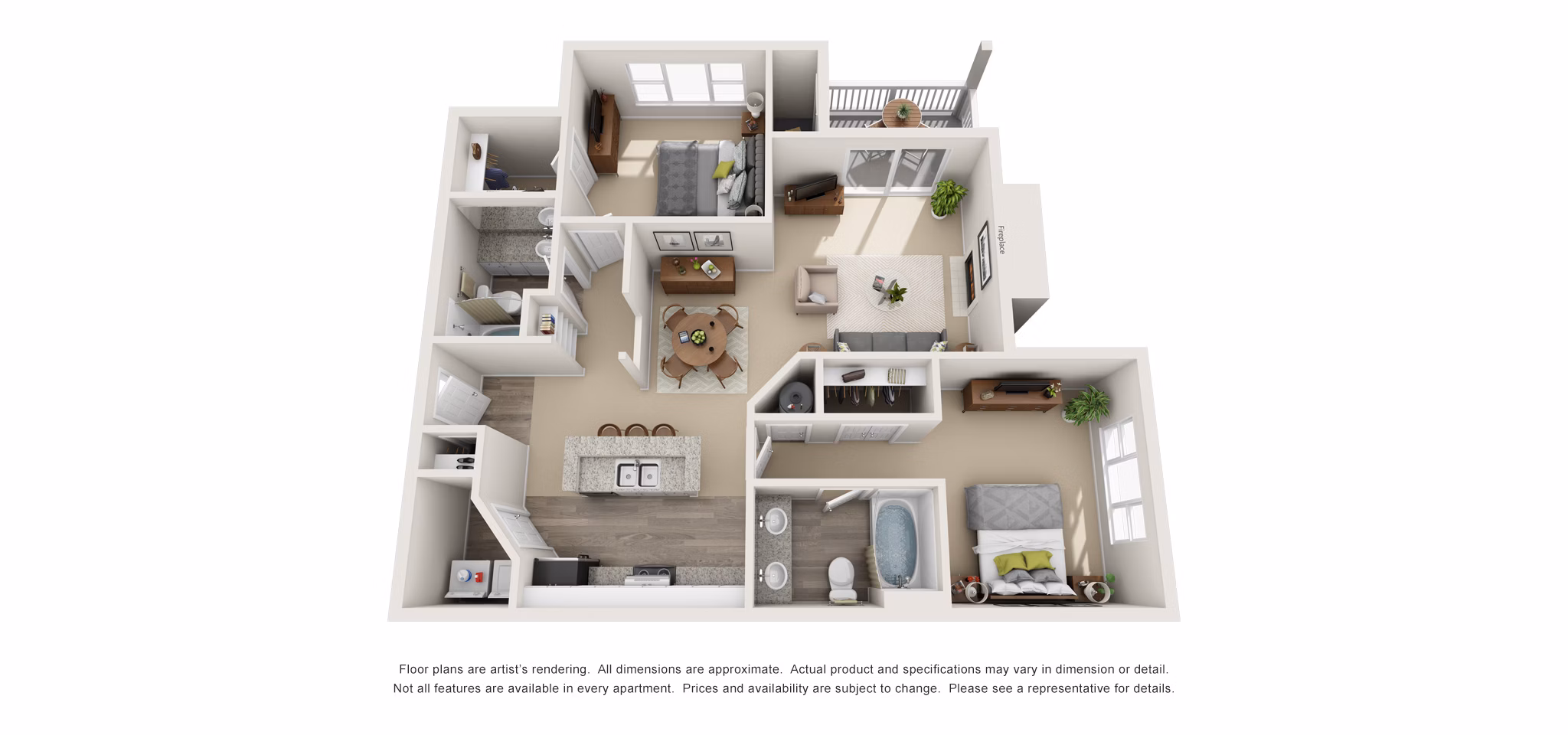 B1R floor plan at Autumn Woods Apartments