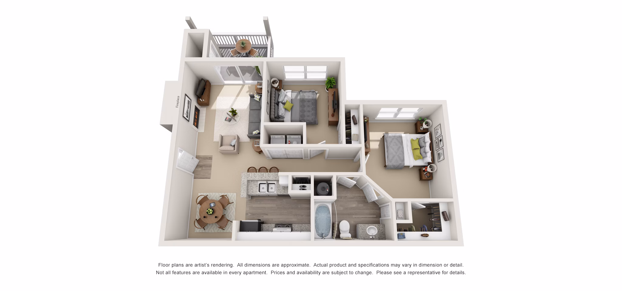 BR floor plan at Autumn Woods Apartments