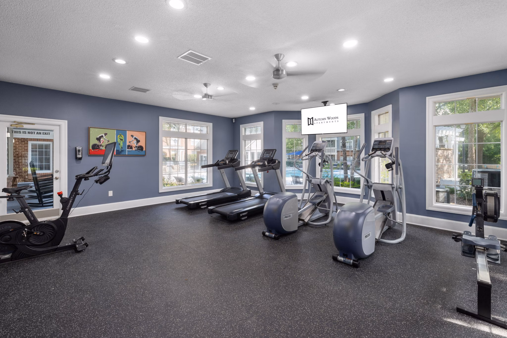 fitness center at Autumn Woods Apartments 