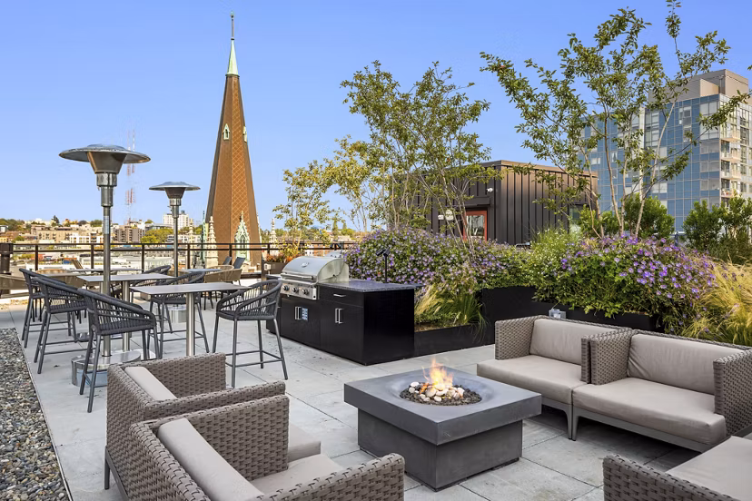 grill area at The Victor Apartments