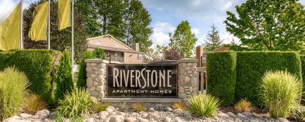 signage at Riverstone Apartments