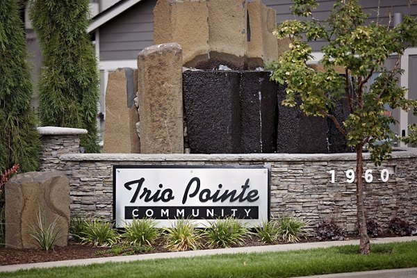 Trio Pointe: Entrance signage at luxury apartments in desirable location