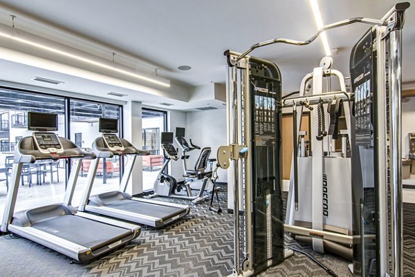 State-of-the-art fitness center with modern equipment at Irvine Exchange Apartments
