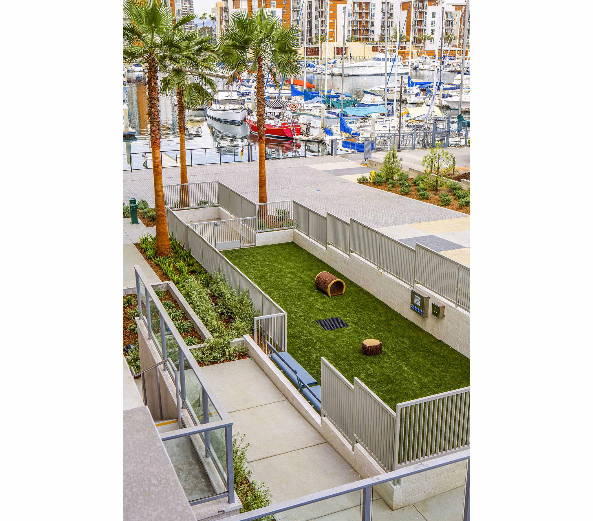 Neptune Marina Apartments: Dog-friendly dog park with agility equipment and seating areas