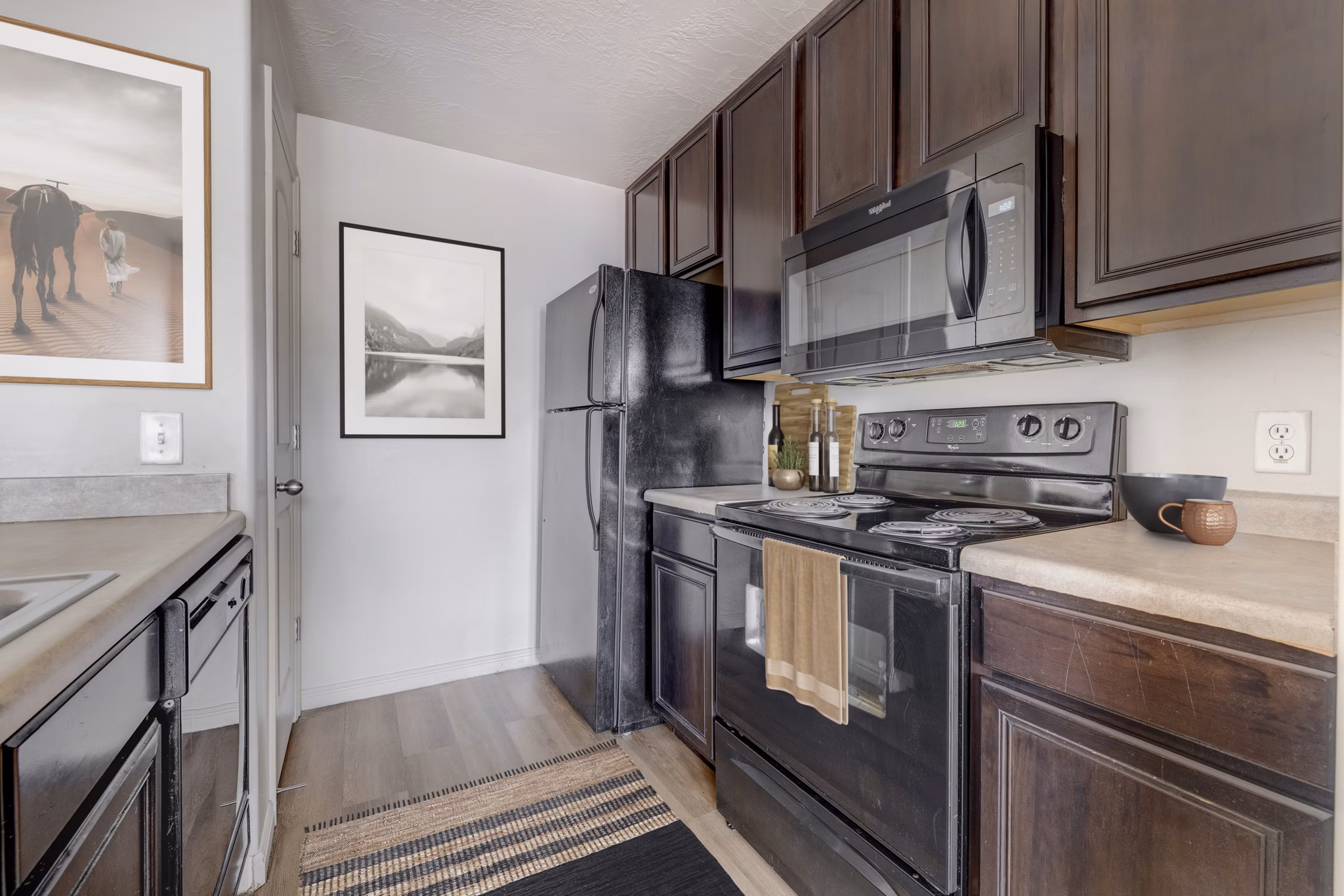 kitchen at The Emerson Apartments 