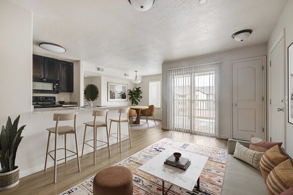 living room at The Emerson Apartments 