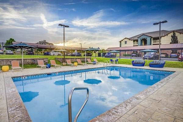 Bright outdoor pool at The Emerson Apartments