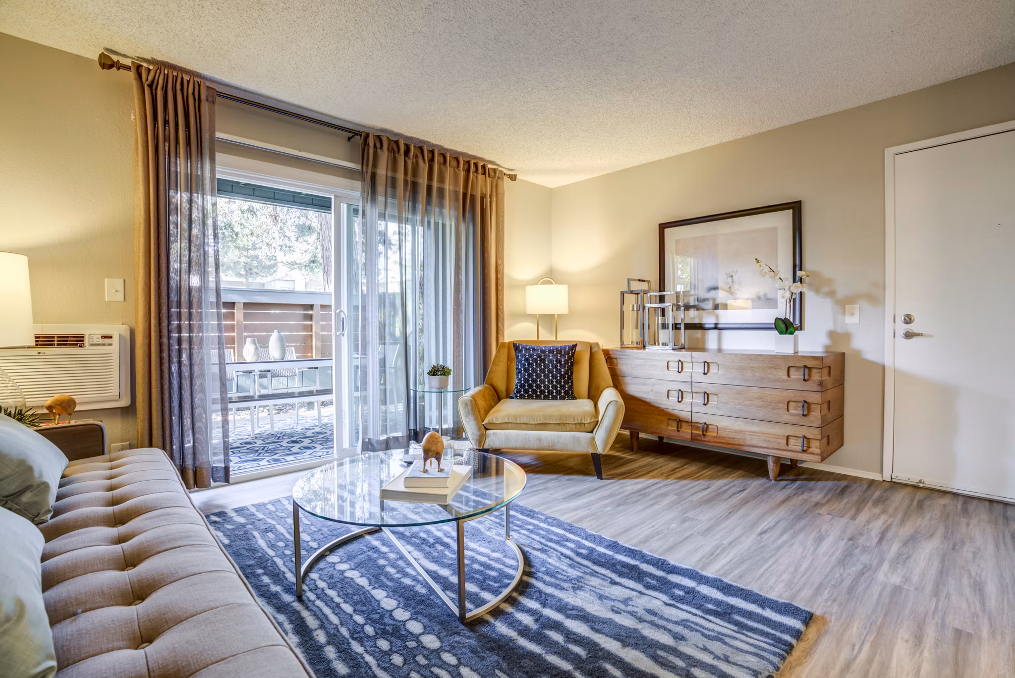 Living Room at Evergreen Heights Apartments