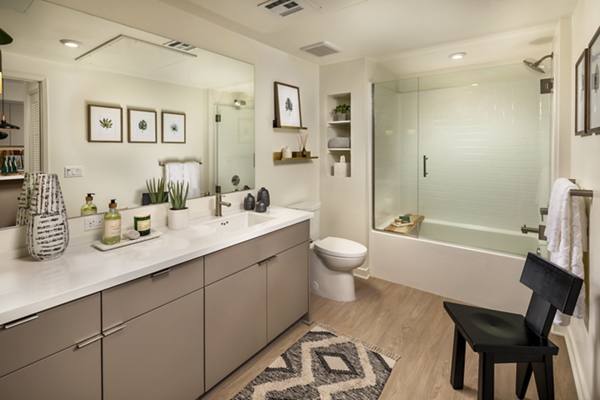 bathroom at One Paseo Living Apartments
