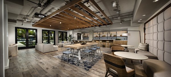 Stylish clubhouse with modern amenities at One Paseo Living Apartments offering luxury living experiences
