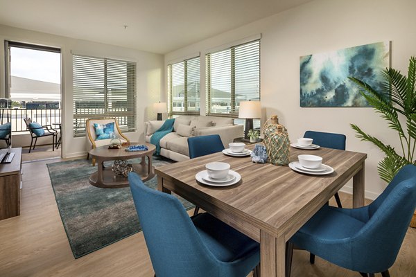 dining area at One Paseo Living Apartments